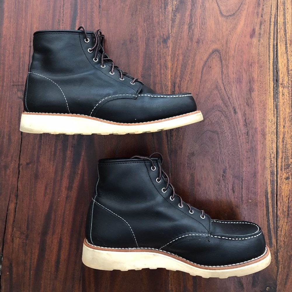 Red Wing 6" Classic Moc Boots Black Women's  9.5